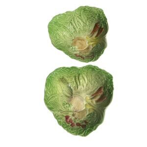 Royal Winton Grimwades Bowls Set of 2 Vintage Crazing Vegetable Theme Farmhouse